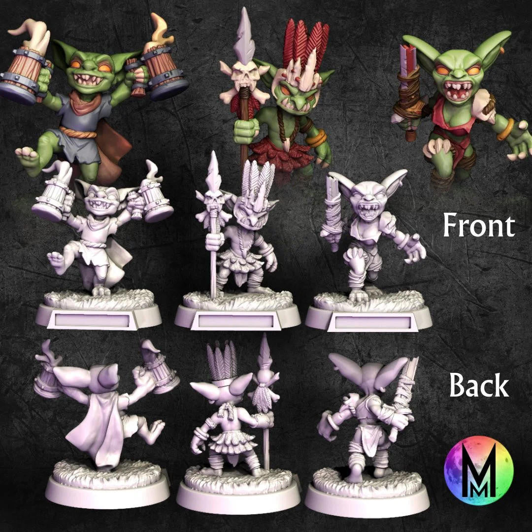 Moonlight Minis Goblin Leaders/Specials (3)